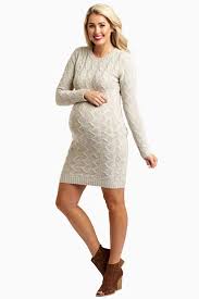 Ivory Cable Knit Maternity Sweater Dress Maternity Sweater Dress Maternity Sweater Baby Shower Outfit