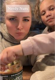 #nerdynuts this was our first time trying Nerdy Nuts And we did the Dubai  Chocolate Bar flavor !!! 1000/10 this stuff is dangerously good !!!! #fyp  #dubaichocolate #nerdynuts #2025 #bigbackactivities