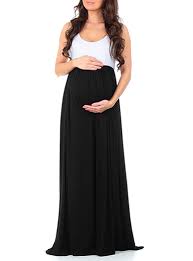 Color Block Tank Maternity Dress Black White