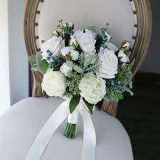 Timeless wedding chic wedding elegant wedding wedding blog wedding styles white wedding bouquets wedding dresses elizabeth anne shades of peach. Korea Romantic White Roses Bridal Bouquet Handmade High Quality Bohemian Country Wedding Flowers Artificial Wedding Accessories Wedding Bouquets Aliexpress