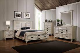 Browse our selection of bedroom furniture packages. Franco 4 Piece Queen Storage Bedroom Set Antique White Coa