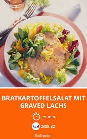 Bratkartoffelsalat Mit Graved Lachs Rezept Graved Lachs Lachs Rezept Lachs Braten