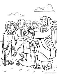 This printable bible game goes along with the lesson about joseph interpreting the king's dream on the resource room. Jesus Coloring Pages Jesus Heals The Sick With His Disciples Printable 2021 3586 Coloring4free Coloring4free Com