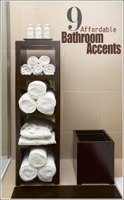 9 Affordable Bathroom Decor Ideas My List Of Lists Bathroom Accents Bathroom Towel Storage House Bathroom