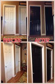 painted doors semi gloss black left the trim and door jams white painted doors doors house