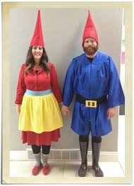 Halloween Costume Garden Gnomes With Images Garden Gnomes Costume Gnome Costume Couple Halloween