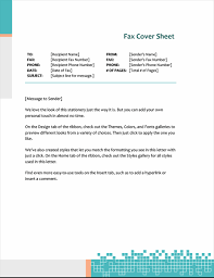 The fax cover sheet is faxed to the person who's getting your facsimile document before the actual document is faxed. Fax Cover Sheet Standard Format