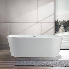 Vanity Art Bordeaux 67 In Acrylic Flatbottom Freestanding Bathtub In White Va6815 The Home Depot In 2020 Free Standing Bath Tub Soaking Bathtubs Free Standing Tub