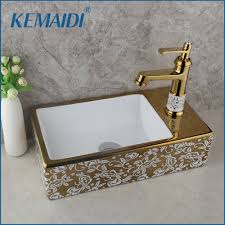 kemaidi golden ceramic basin bathroom