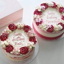 Creative Rose Decoration Birthday Cake Designs For Adults Rose Buttercream Cake Creative Cake Decorating Floral Cake Cake Designs Birthday