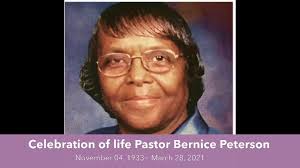 Celebration of life for Pastor Bernice Peterson