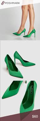 Nwt Zara Satin V Vamp High Heel Stiletto Heels Stiletto Heels Heels High Heels Stilettos