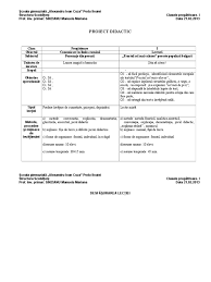 Matematică şi ştiinţe ale naturii. Proiect Didactic Inspectie Definitivat Simultan Clasa Pregatitoare Si Clasa I