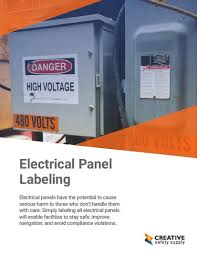 The electrician finishes by labeling the panel to identify the function of each circuit. Get A Free Electrical Panel Labeling Guide From Creative Safety Supply