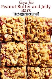 A healthy peanut butter and jelly sandwich takes just seconds to make. Sugar Free Peanut Butter And Jelly Bars The Sugar Free Diva