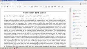 Cara membuat slip setoran bank di excel. 32 Format Slip Setoran Bank Mandiri Excel Info Dana Tunai