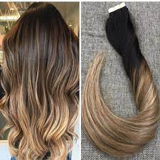Sale 8a Grade Balayage Tape In 100 Remy Real Human Hair Extensions Brown 10pcs Haarfarbe Kastanie Braun Ombre Haare Stilvolle Frisuren