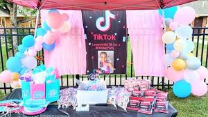 Make your party memorable with our line of personalized party supplies. Tik Tok Party Theme Banner For Birthday Party Tiktok Party Photo Booth Ubackdrop