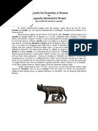 Romulus and remus are recorded in roman mythology as the founders of the city rome. Legenda Lui Romulus Si Remus