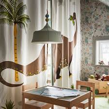 With thick and heavy ikea blackout curtains, you can create two separate spaces in one room. Jattelik Curtains With Tie Backs 1 Pair Dinosaur Brontosaurus 47x98 Ikea