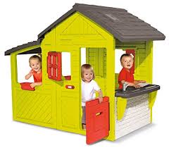 Wunderschönes spielhaus mit tür zum öffnen und schließen. Smoby 310300 Neo Floralie Kinder Spielhaus Garten Kaufen Gartengo De