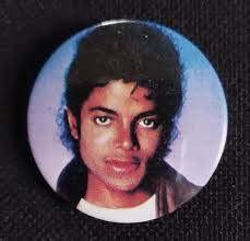 True Vintage 80s Original Michael Jackson Band Pin Pinback Button Badge