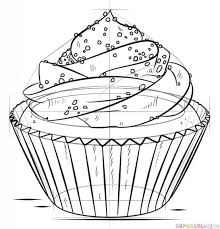 How To Draw A Cupcake Step By Step Drawing Tutorials Cupcake Drawing Cupcakes Art Drawing Drawing Tutorial