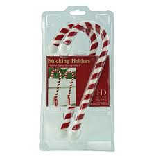 The candy cane is now ready hang stockings with care! Haute Decor Candy Cane Stocking Holder 2 Pack Velvet Finish Wowooo