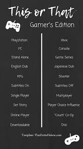 Instagram Story Template This Or That Gamer S This Or That Video Games Video Games Instagr Instagram Story Template Instagram Template Story Template