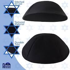 Classic Black Kippah Lightweight Breathable Polyester Jewish Yarmulke By Black Terylene C4185ry3aku Terylene Jewish Hat Classic Black