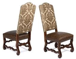 Champagne Chenille Fabric Leather Tuscan Dining Chairs Spanish Dining Chairs Free Shipping Tuscan Furniture Spanish Dining Chairs Dining Chairs