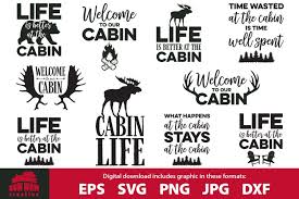 Svg cut files are a graphic type that can be scaled to use with the silhouette cameo or cricut. Cabin Quotes Sayings Bundle 296479 Cut Files Design Bundles