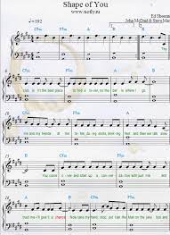 Ed Sheeran Shape Of You Free Piano Sheet Sheet Music Piano Sheet Piano Sheet Music Free