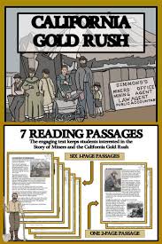 California Gold Rush Reading Comprehension Distance Learning Reading Passages California Gold Rush Reading Graphic Organizers