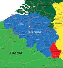 Physical map of belgium showing major cities, terrain, national parks, rivers, and surrounding countries with international borders and outline maps. Map Belgium