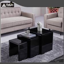 Typically coffee table sets consist of a coffee table and two end. China Black High Gloss Coffee Table Tea Table Nesting Tables Living Room Sofa Side End Tables Set Of 3 China Center Table Nesting Side End Tables