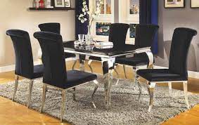 Check spelling or type a new query. Coaster Carone 5 Piece Black Dining Table Set 105071 S5 Bell S Home Furnishings