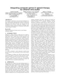 Online interactive speech therapy games. Pdf Integrating Computer Games In Speech Therapy For Children Who Stutter