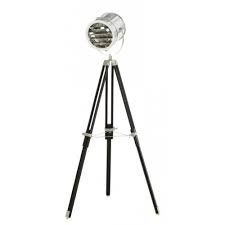 maritime stativleuchte stehleuchte dreifuss schwarz chrom stehleuchten innenleuchten leuchten lampadaire cinema lampadaire lampadaire trepied