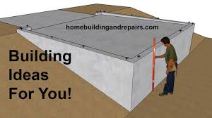 If possible, i want to be able to put something around the shed base to put the dirt up against on the back side of retaining wall without having to use. Ideas For Building Concrete Garage Foundation On Sloping Hillside Home Building Learning Examples Youtube