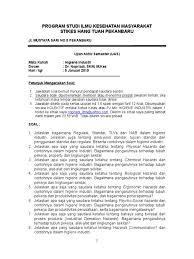 Maybe you would like to learn more about one of these? Soal Uas Higiene Industri 2o19