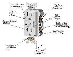 The following diagrams apply to both standard style and decora style Leviton Outlet Wiring Diagram Outlet Wiring Gfci Leviton