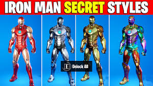Iron man fortnite stark industries jetpack. How To Unlock Secret Iron Man Styles In Fortnite Chapter 2 Season 4 Youtube