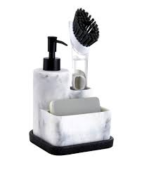 There are 8978 kitchen soap holder for sale on etsy, and they cost $17.51 on average. Zccz Soap Dispenser With Sponge Holder And Brush Holder Kitchen Hand Dish Soap Dispenser Pump Set Sink Organizer Caddy For Sponge Brush Scrubber Zinc Alloy Nozzle Removable Tray Marble Look Buy Online