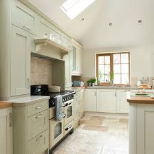 Sage Green And Cream Kitchen With Images Green Kitchen Cabinets Traditional Kitchen Decor Sage Green Kitchen