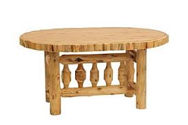 Log pub tables and log pub sets are here in a variety of styles and finishes. Oval Log Dining Tables