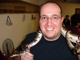 Owen holding scary spider!