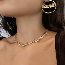 Women's interlocking anchor chain gold plated choker necklace $80.00 $59.99 diamond bonus buy $59.99 diamond bonus buy The Iced Out Cuban Link Choker Necklace The M Jewelers