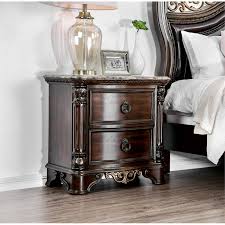 Shop our marble top night stand selection from top sellers and makers around the world. Furniture Of America Jordan Wood And Marble Top Nightstand In Brown Cherry Walmart Com Walmart Com