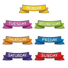 7 Days Week Ribbon Decorate Education Clipart Monday Morning Inspiration Free Education